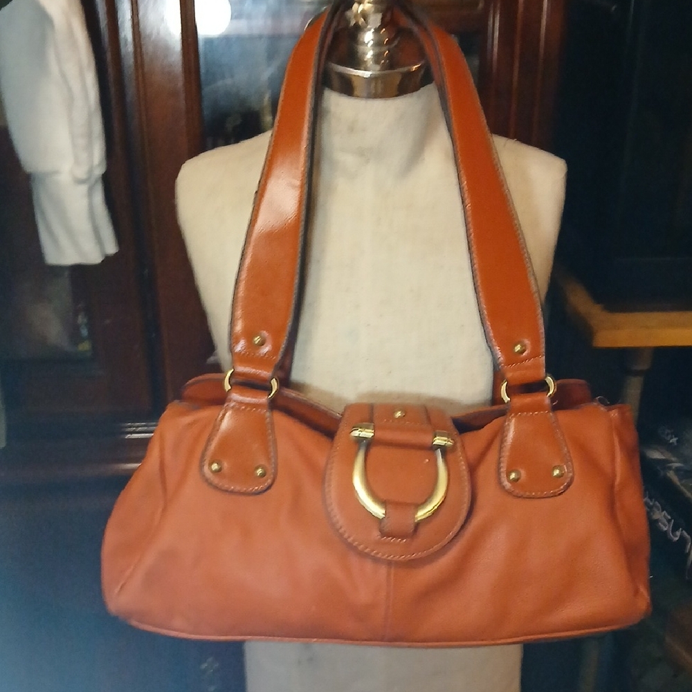 Rusty/orange/brownish‎ Leather Purse. Med.sz.